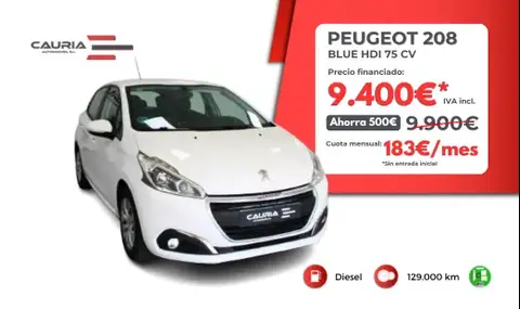 Annonce PEUGEOT 208 Diesel 2018 d'occasion 