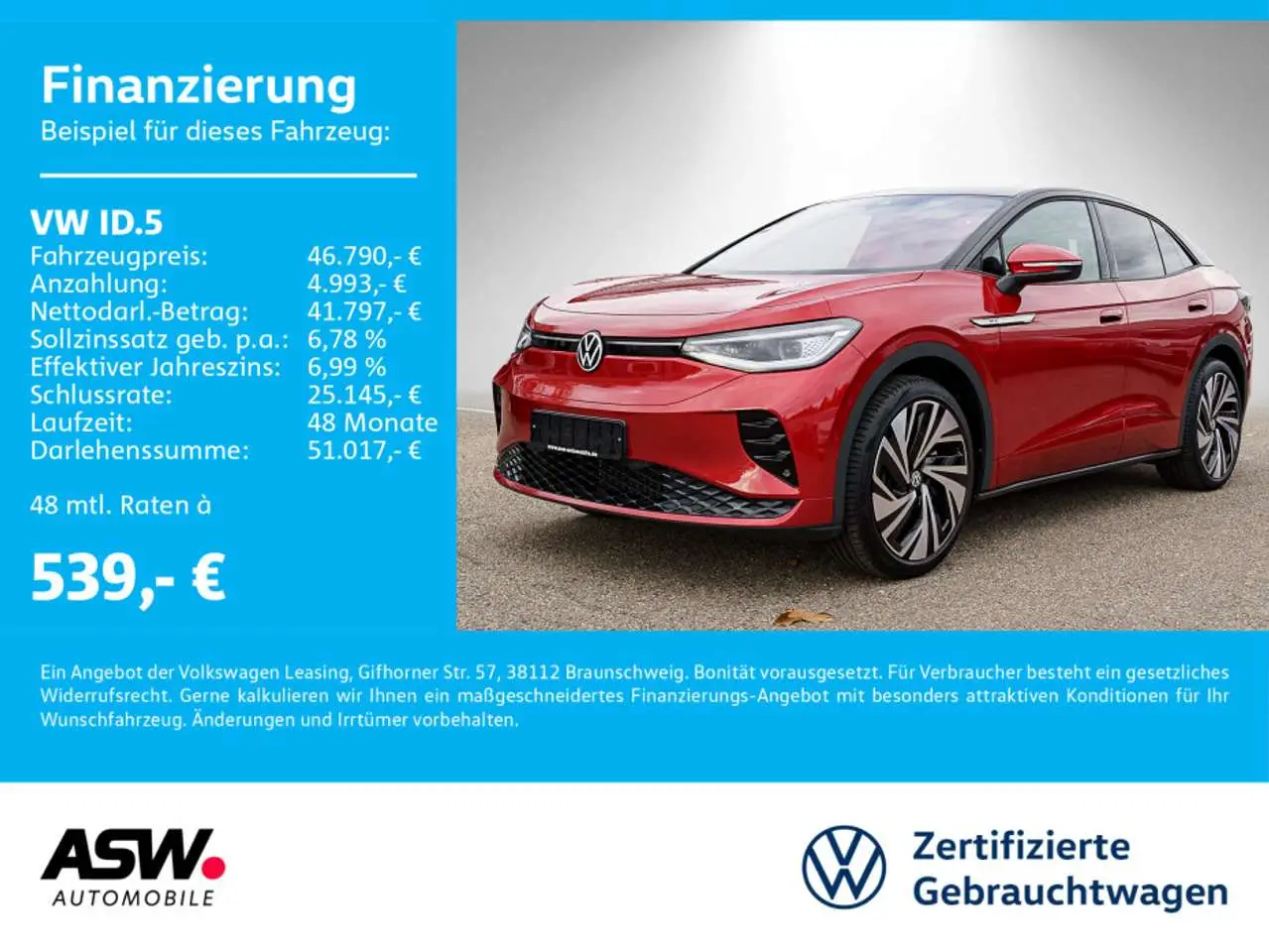 Photo 1 : Volkswagen Id.5 2022 Electric