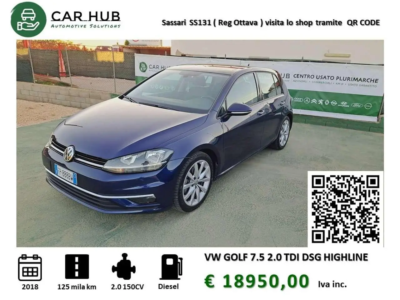 Photo 1 : Volkswagen Golf 2018 Diesel