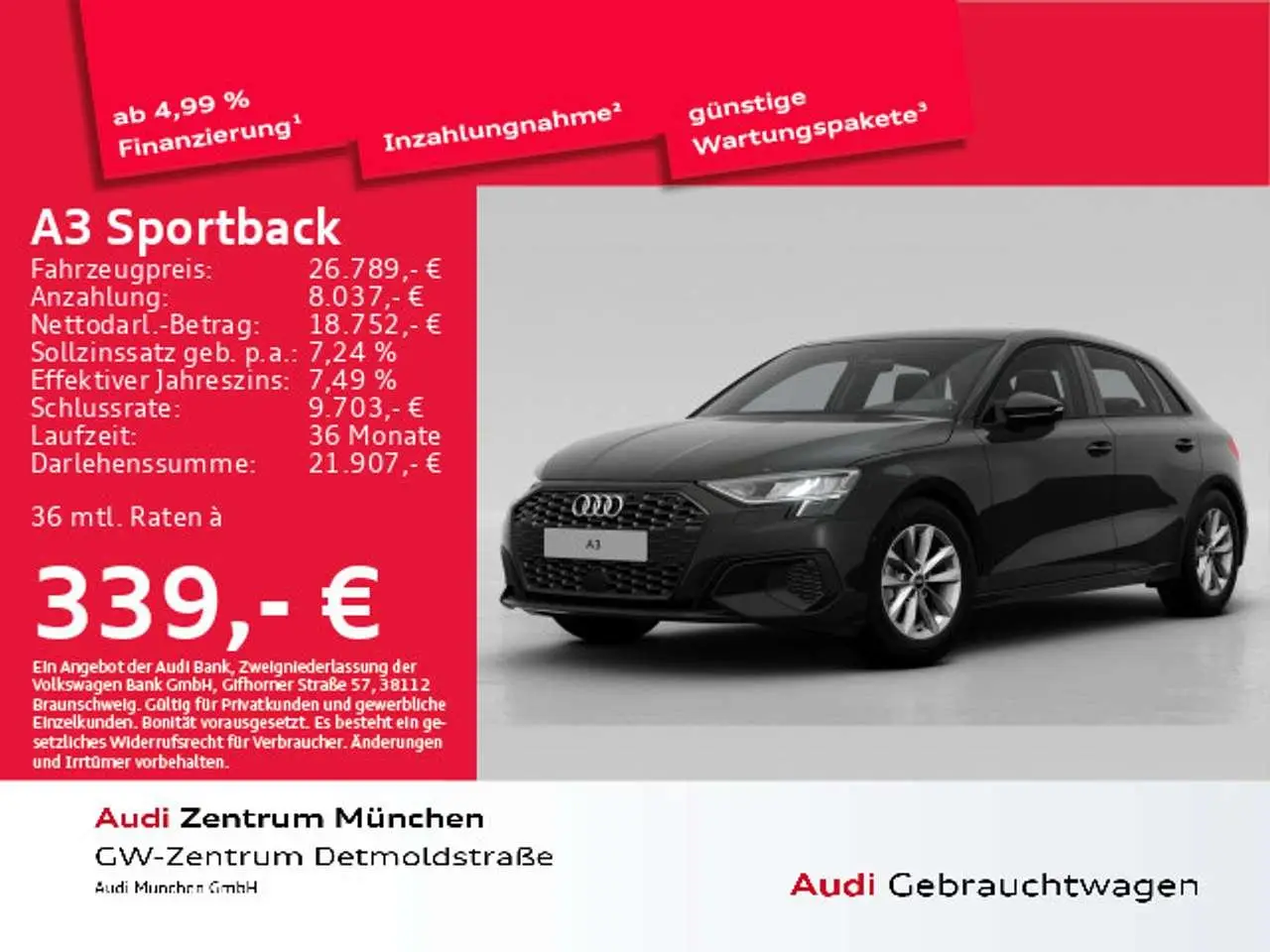 Photo 1 : Audi A3 2021 Essence