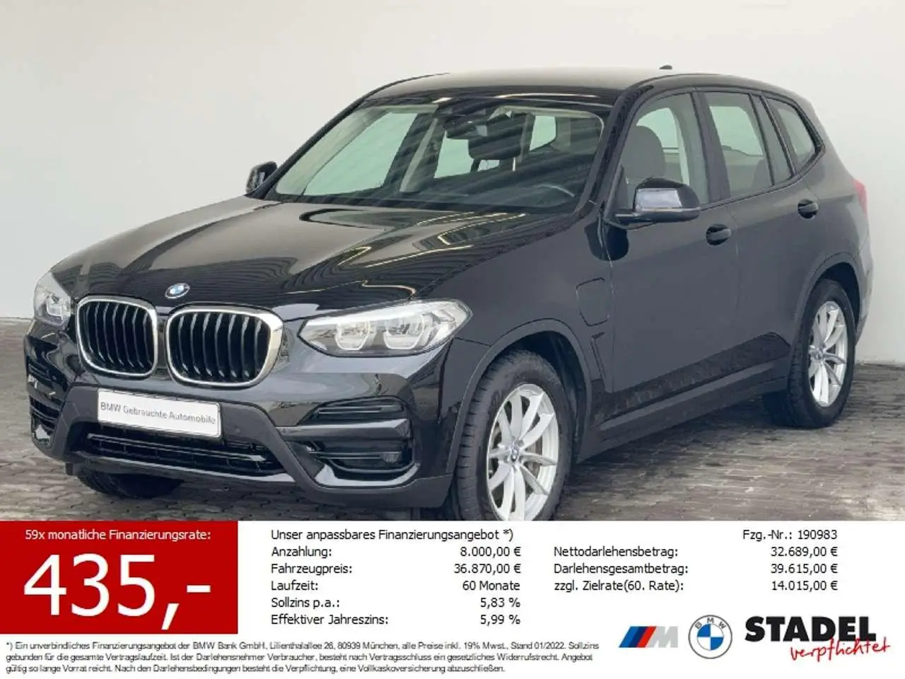 Photo 1 : Bmw X3 2021 Hybride