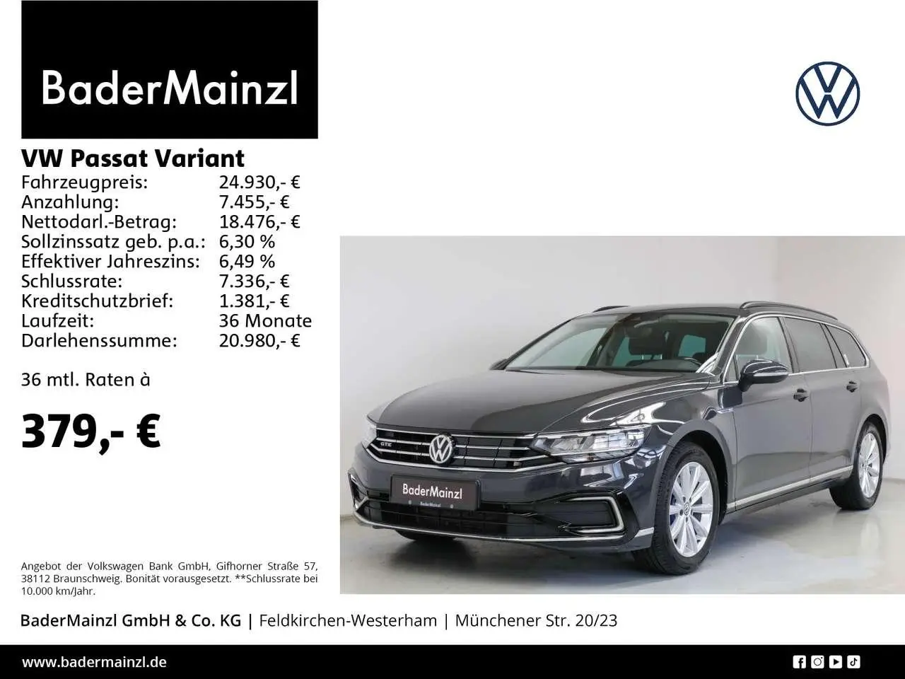 Photo 1 : Volkswagen Passat 2020 Hybrid