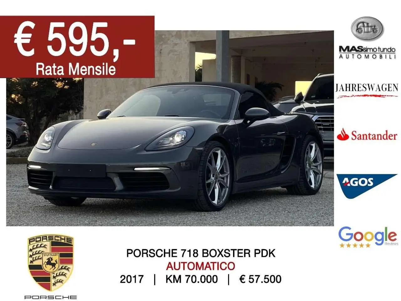 Photo 1 : Porsche Boxster 2017 Petrol