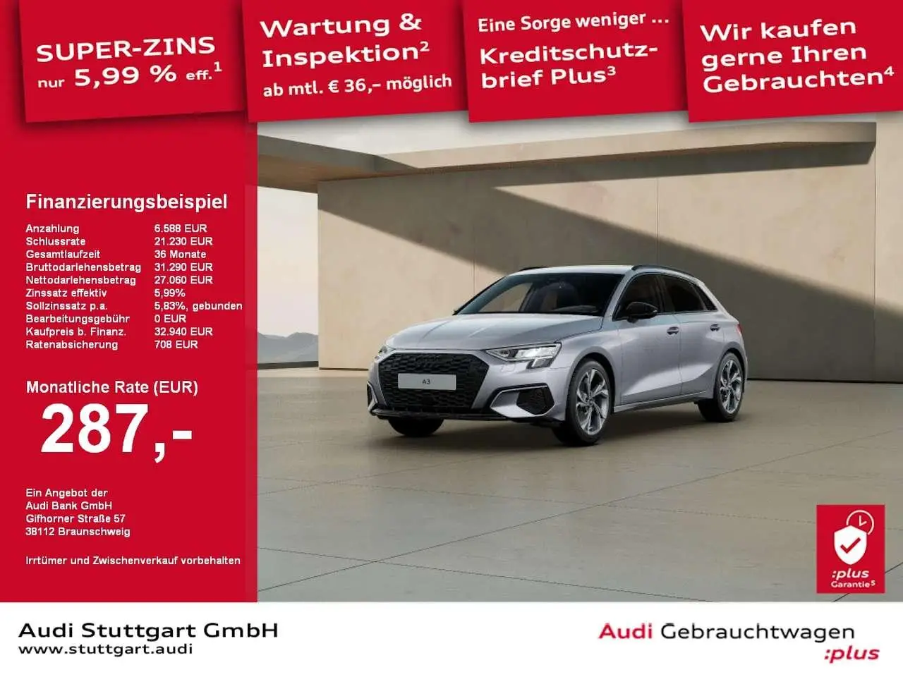 Photo 1 : Audi A3 2023 Essence