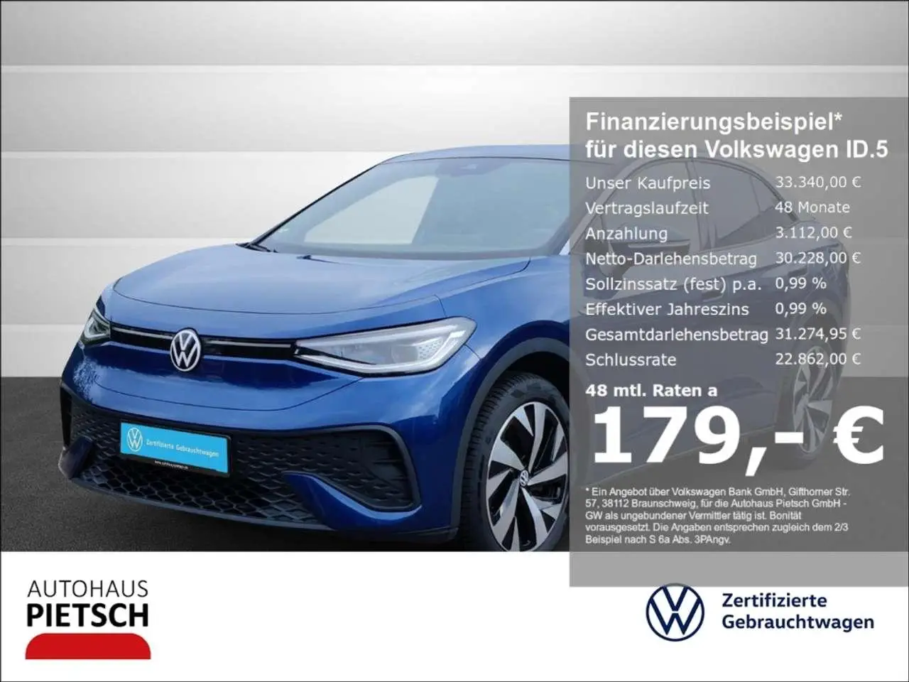 Photo 1 : Volkswagen Id.5 2022 Electric