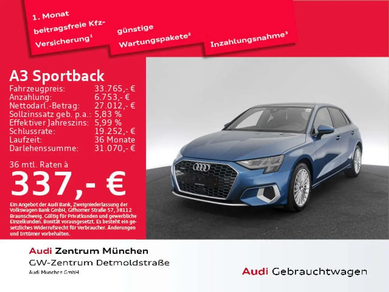 Photo 1 : Audi A3 2022 Essence