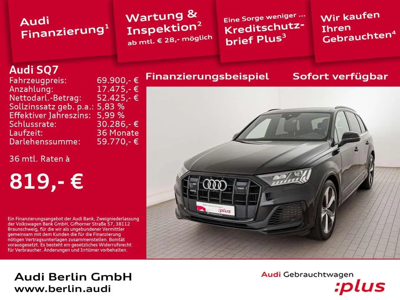 Photo 1 : Audi Sq7 2020 Diesel