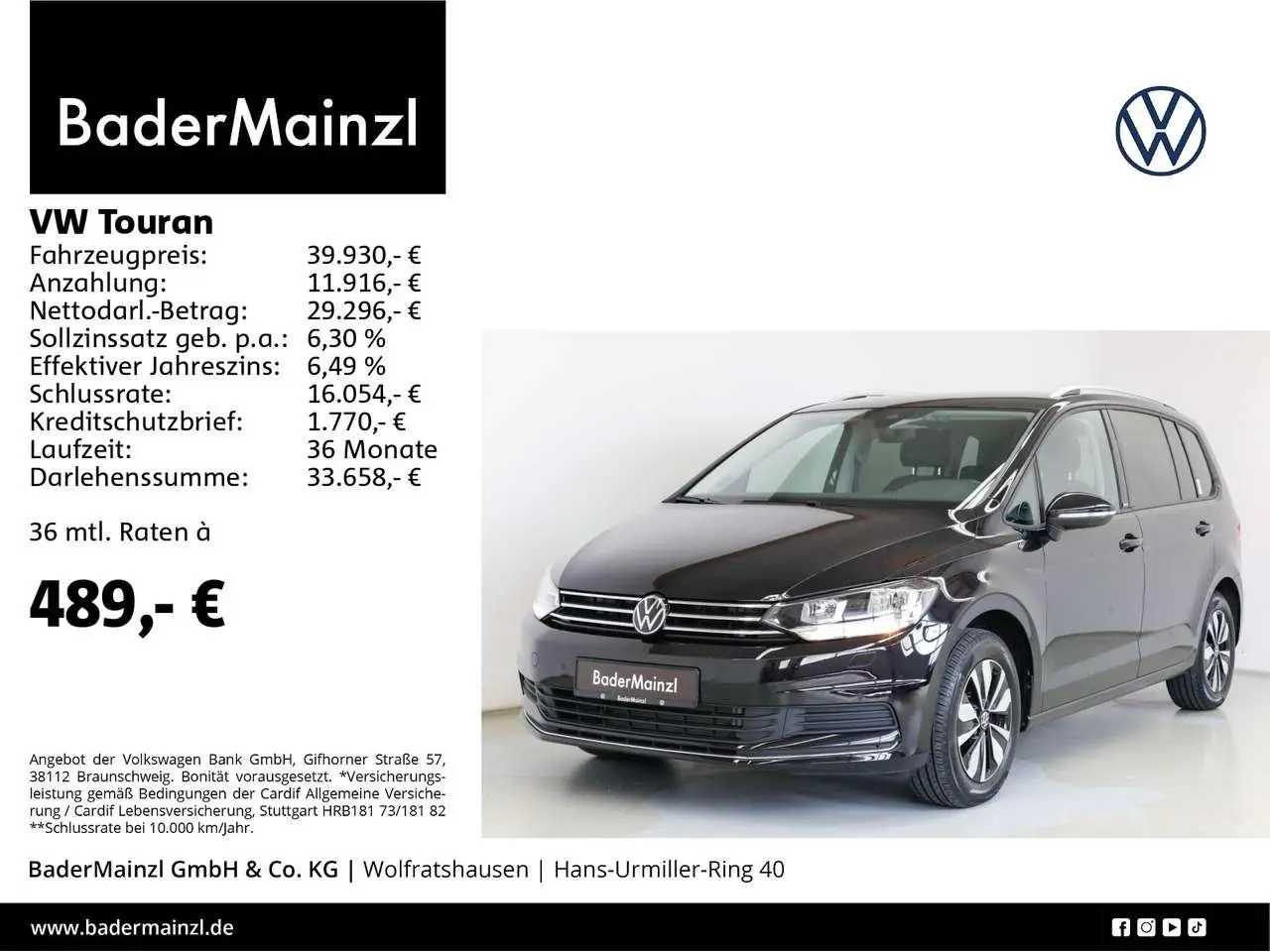 Photo 1 : Volkswagen Touran 2023 Diesel