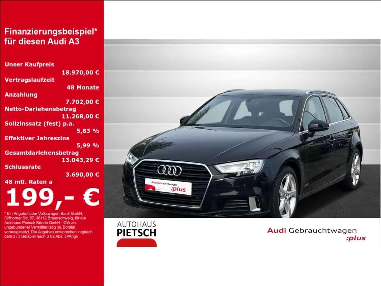 Photo 1 : Audi A3 2019 Petrol