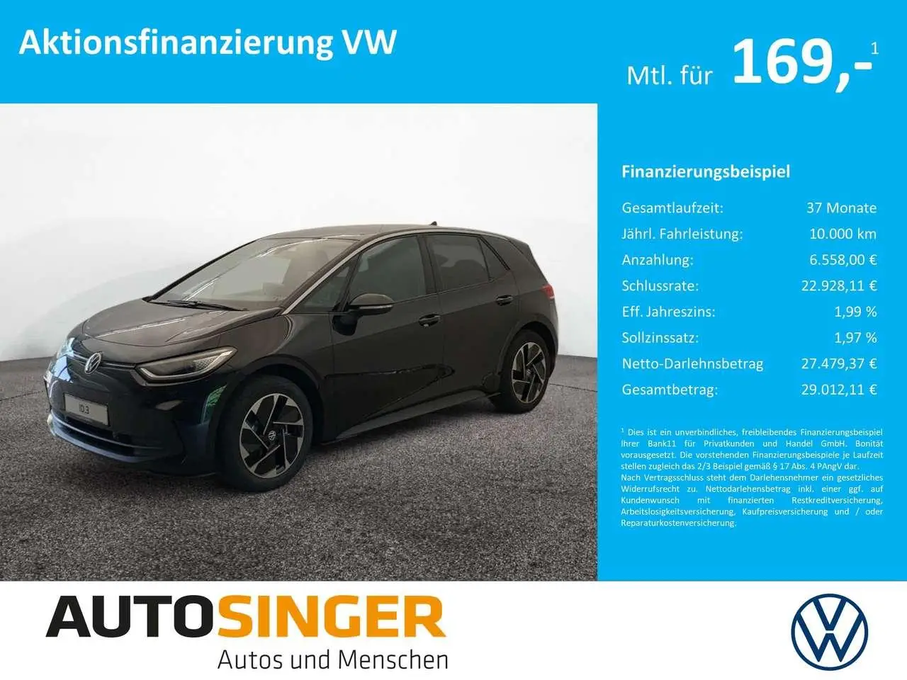 Photo 1 : Volkswagen Id.3 2023 Electric