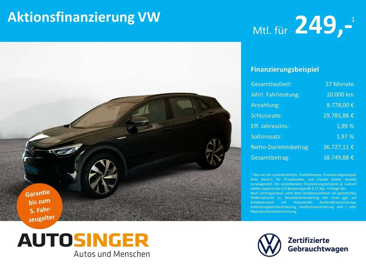 Photo 1 : Volkswagen Id.4 2023 Électrique