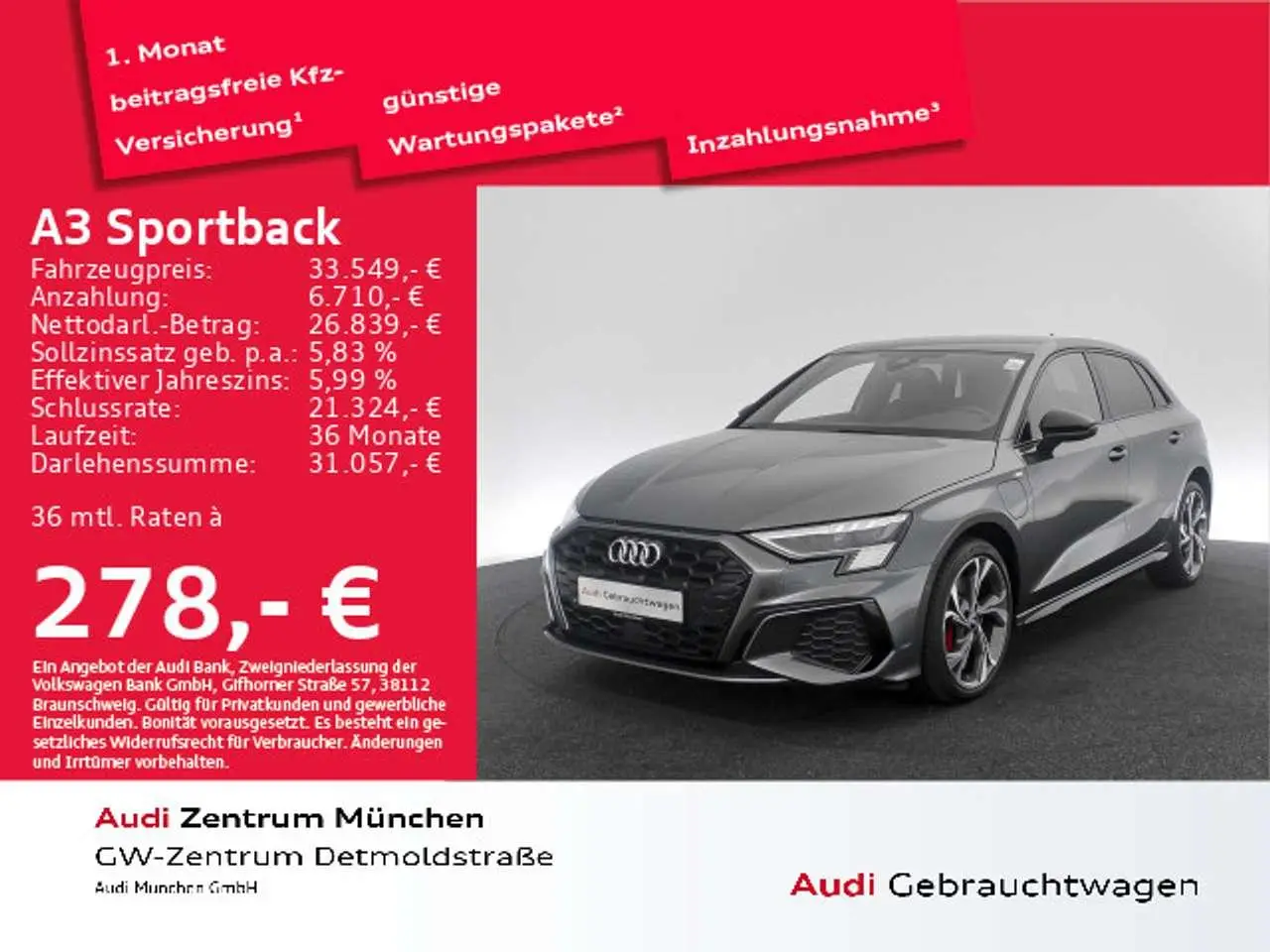 Photo 1 : Audi A3 2022 Hybride