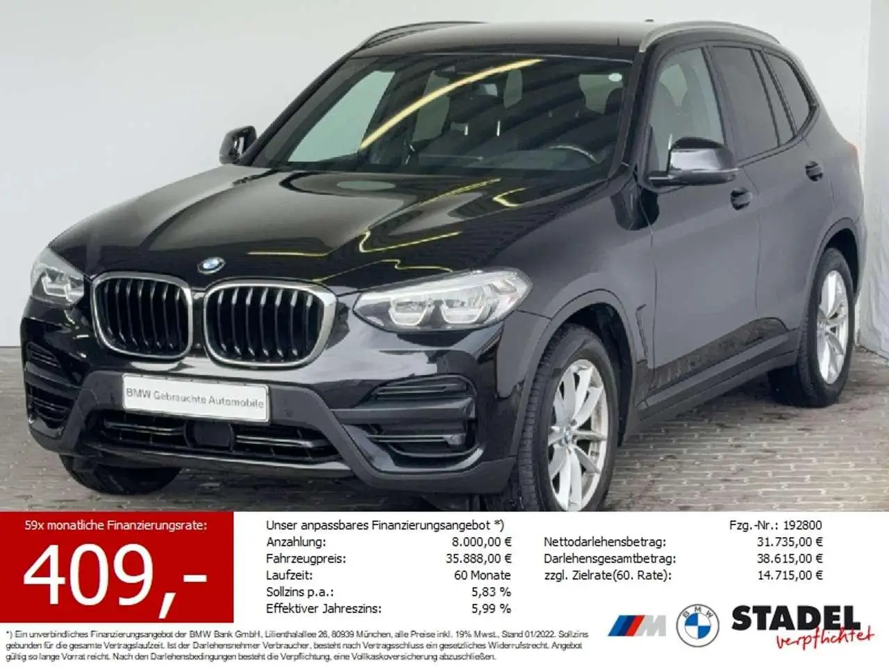 Photo 1 : Bmw X3 2021 Diesel