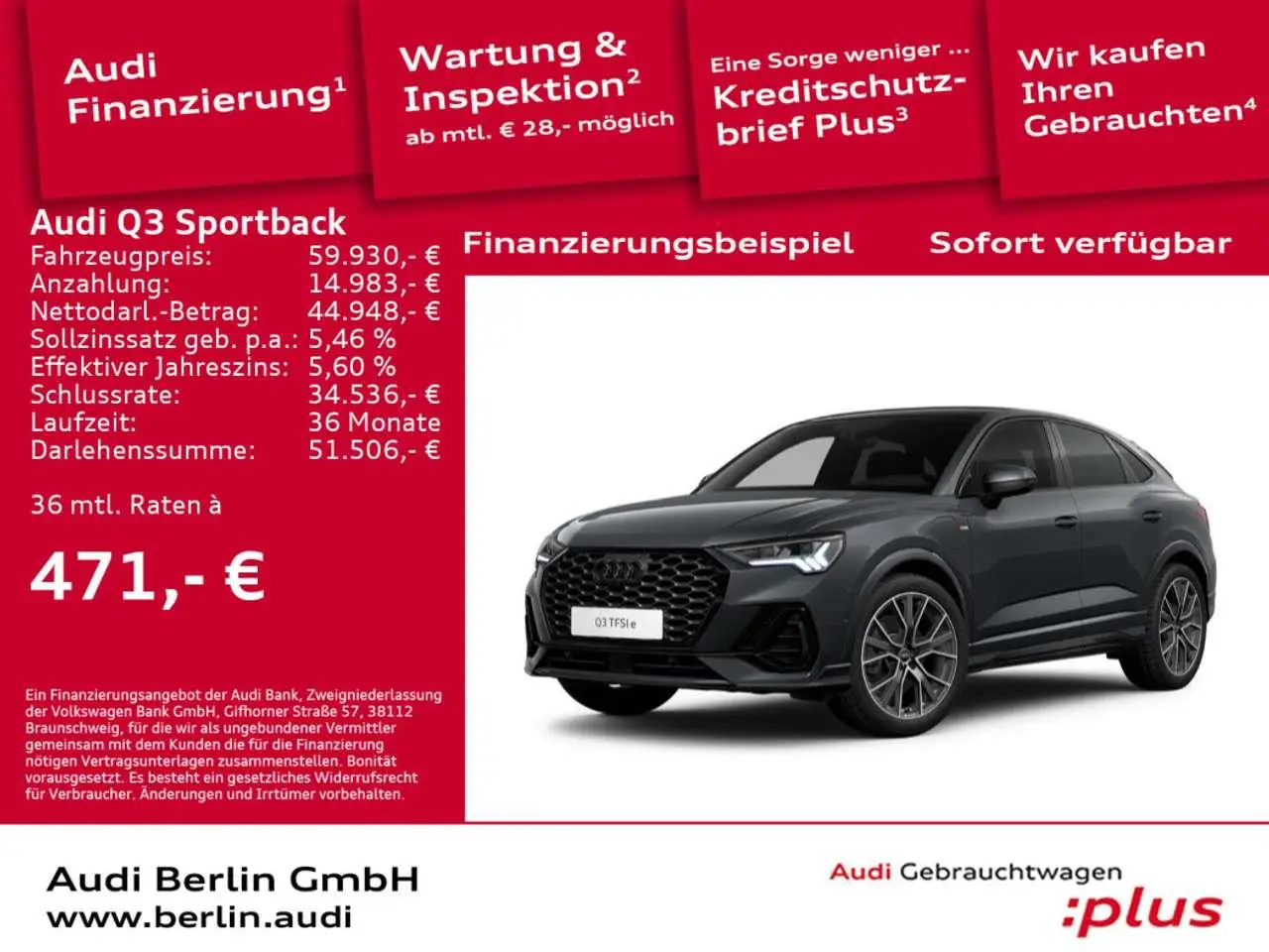 Photo 1 : Audi Q3 2023 Hybride