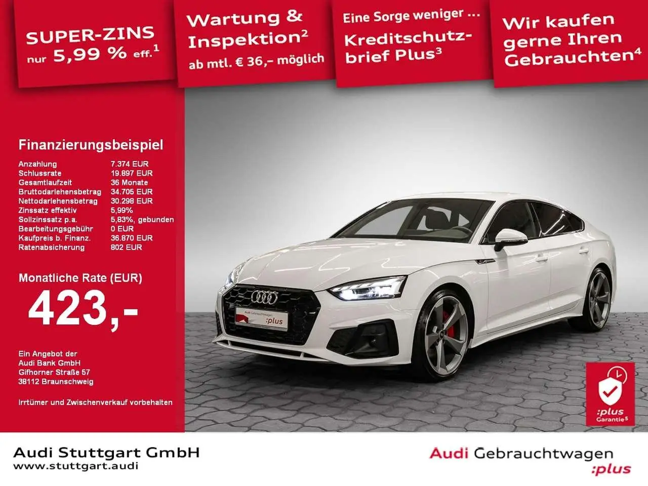 Photo 1 : Audi A5 2021 Essence