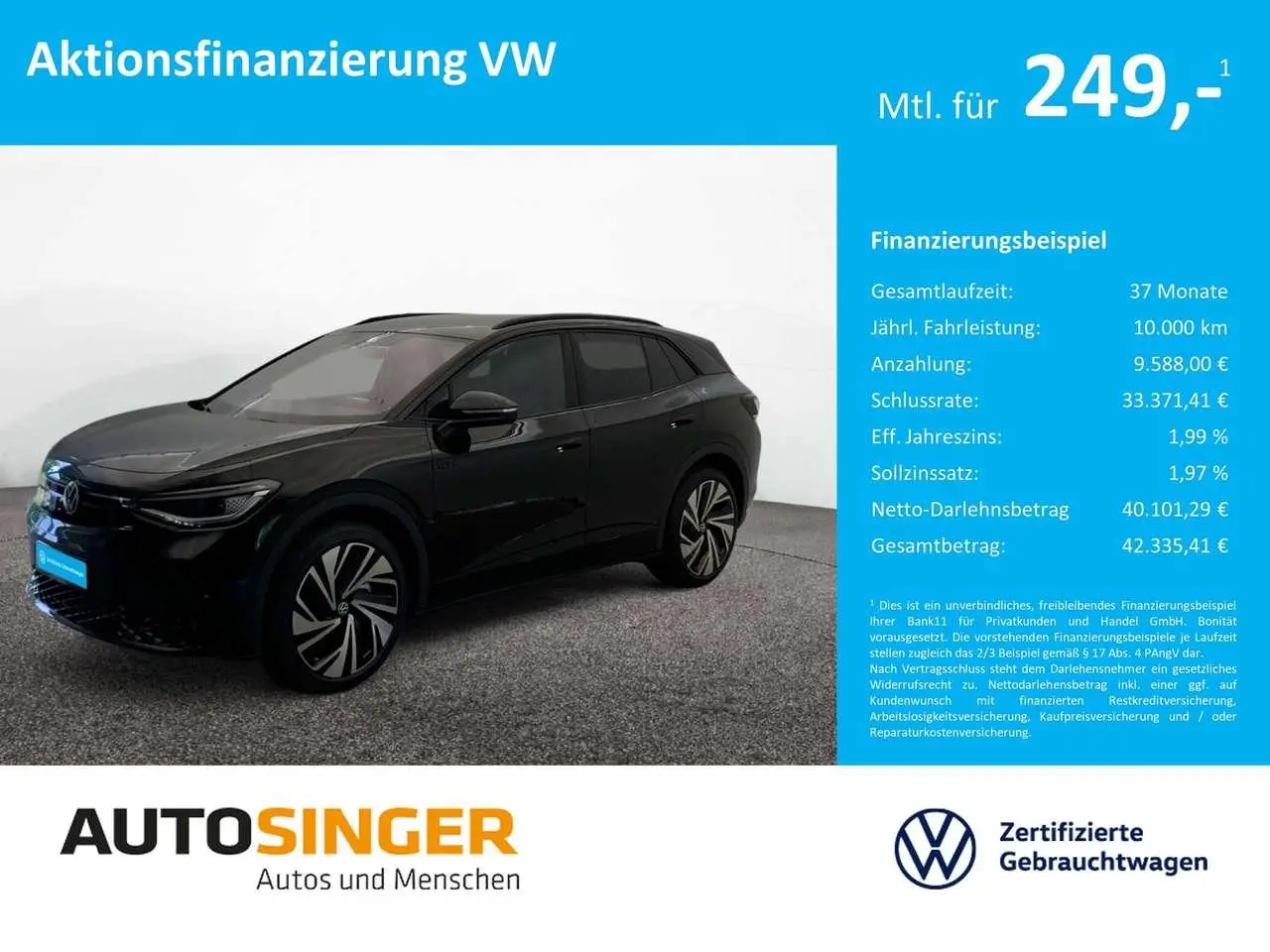 Photo 1 : Volkswagen Id.4 2023 Electric