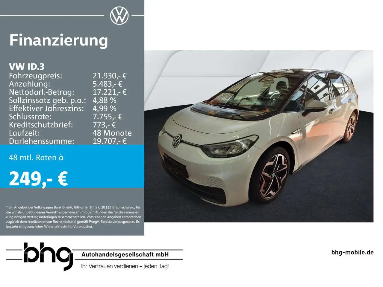 Photo 1 : Volkswagen Id.3 2021 Electric