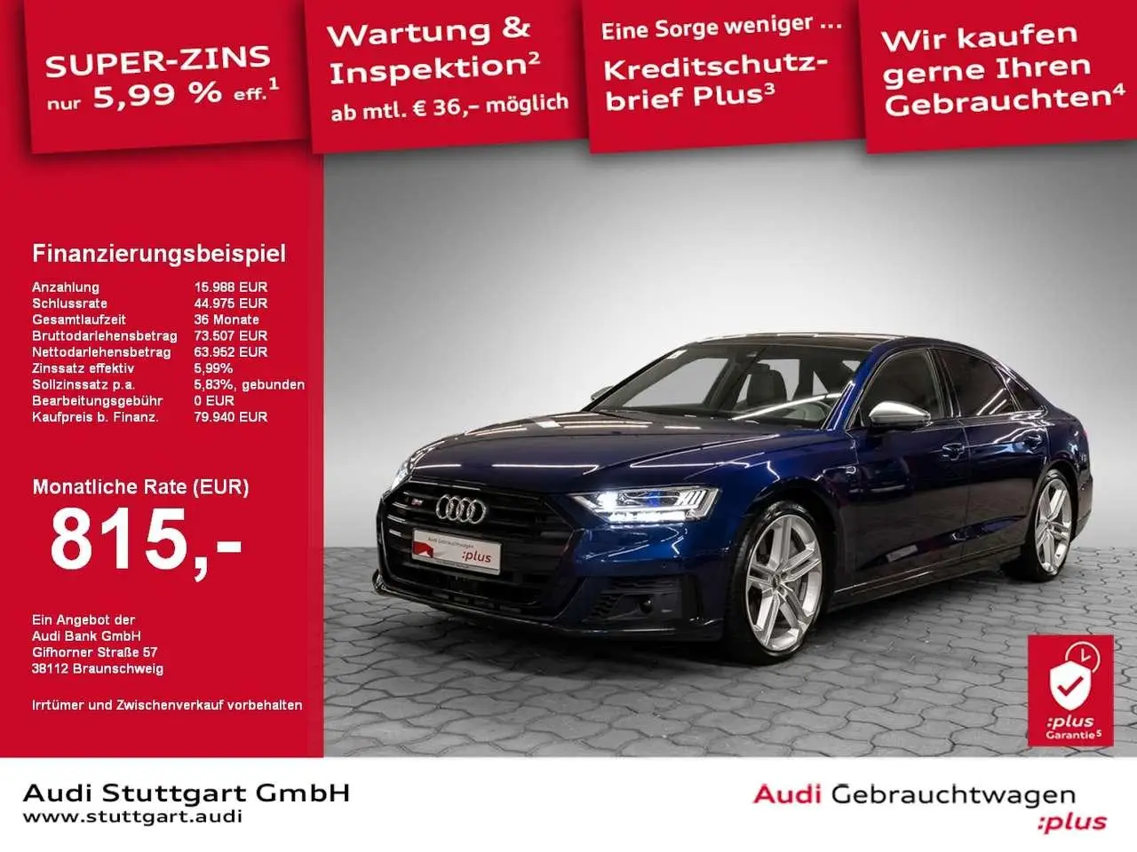 Photo 1 : Audi S8 2020 Petrol