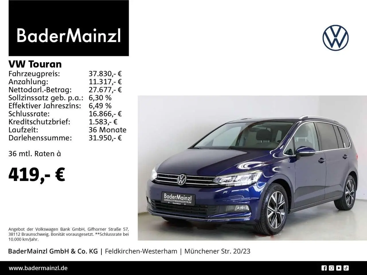 Photo 1 : Volkswagen Touran 2023 Diesel