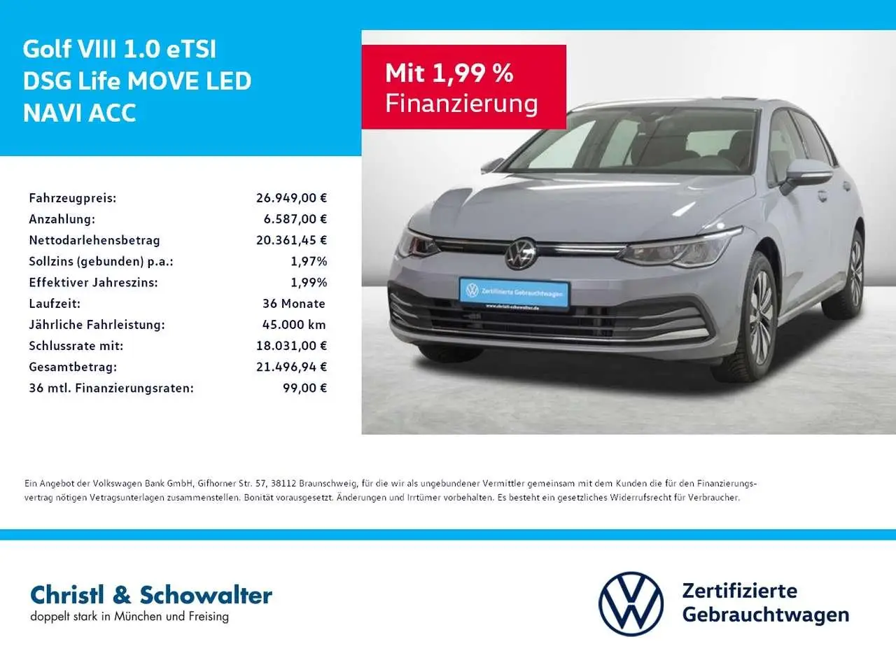 Photo 1 : Volkswagen Golf 2023 Petrol