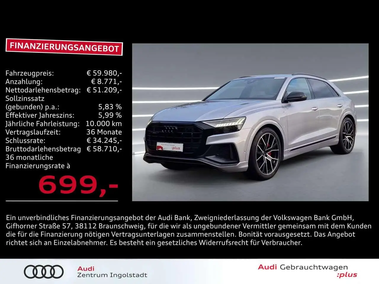 Photo 1 : Audi Q8 2020 Hybride