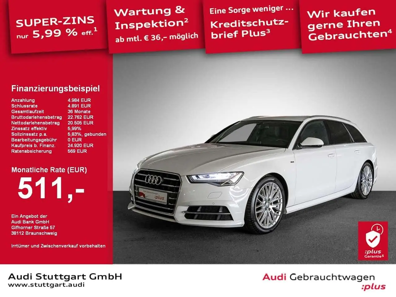 Photo 1 : Audi A6 2018 Essence