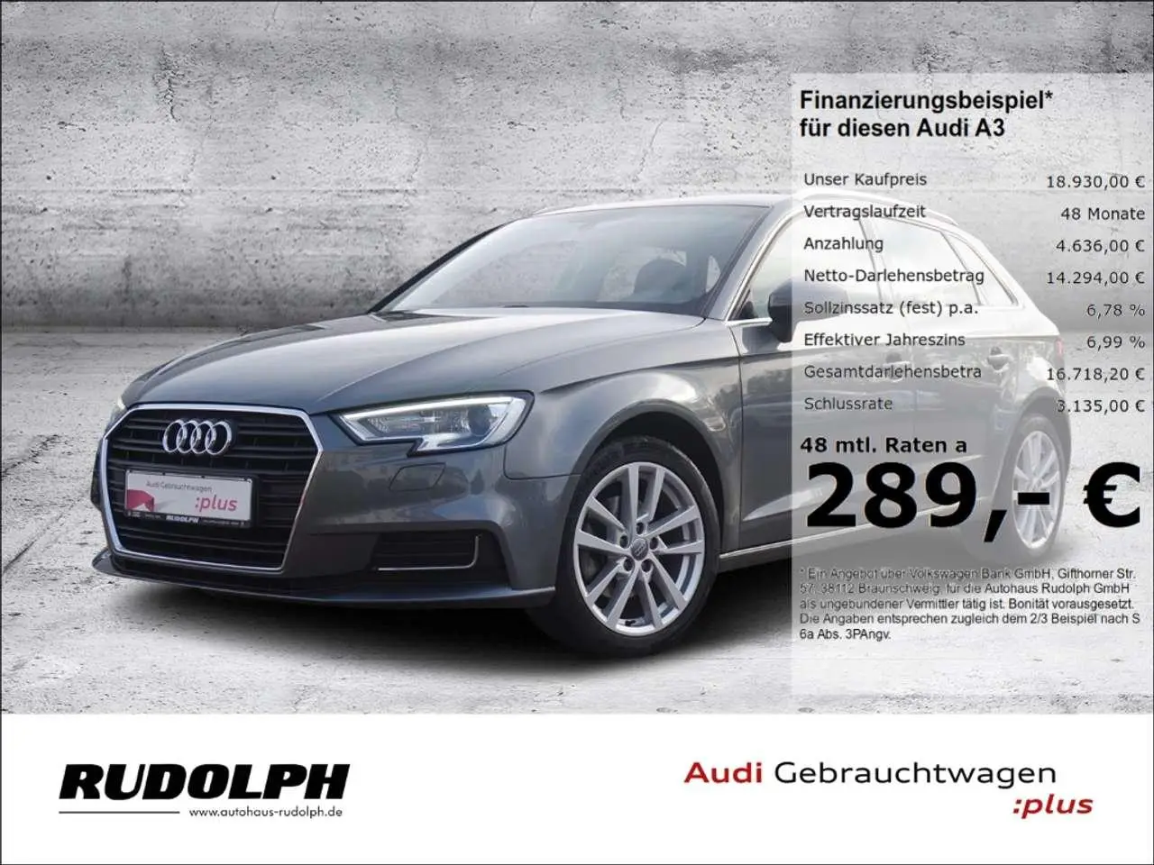 Photo 1 : Audi A3 2019 Petrol