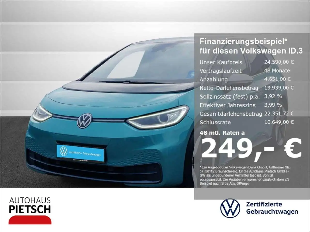 Photo 1 : Volkswagen Id.3 2020 Électrique