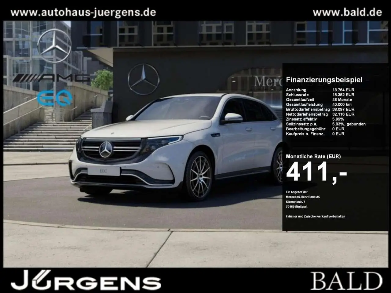 Photo 1 : Mercedes-benz Eqc 2022 Électrique