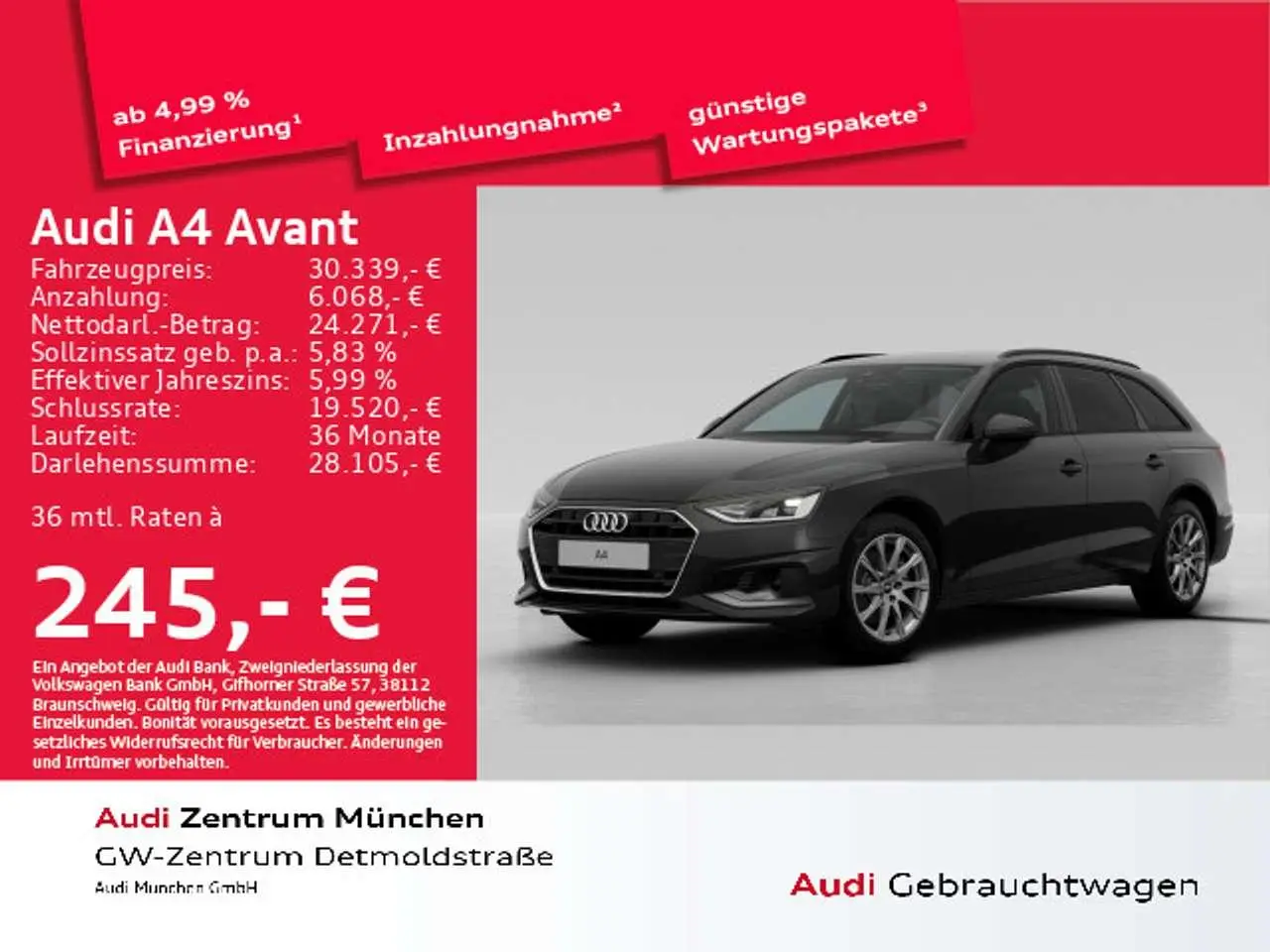 Photo 1 : Audi A4 2022 Essence