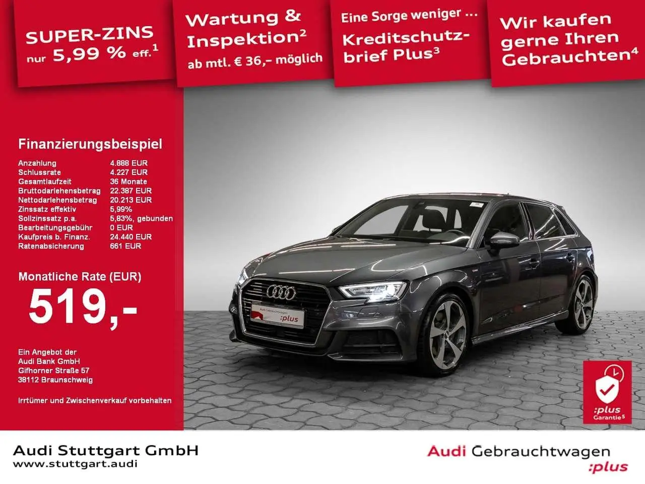 Photo 1 : Audi A3 2017 Petrol