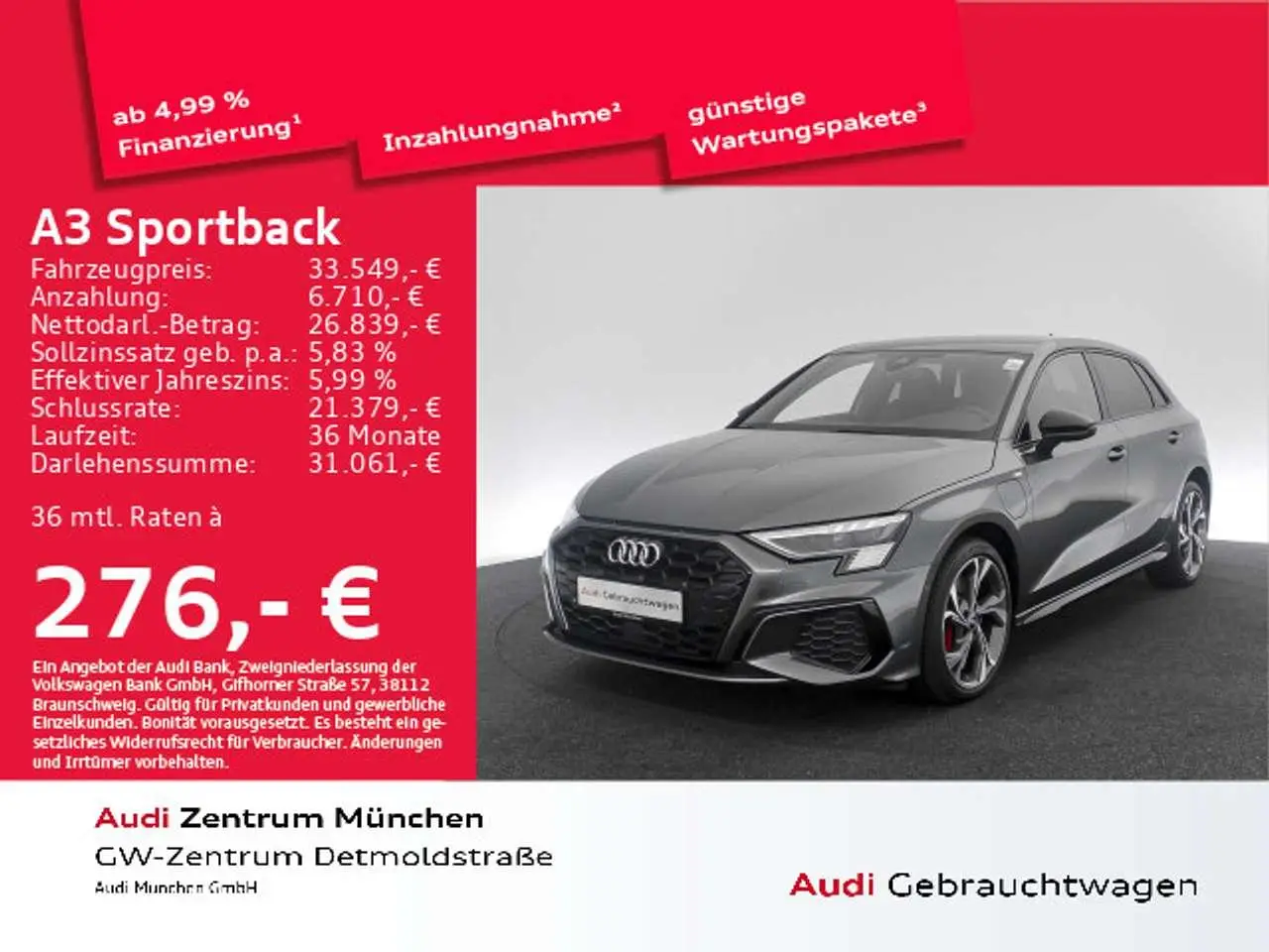 Photo 1 : Audi A3 2022 Hybride