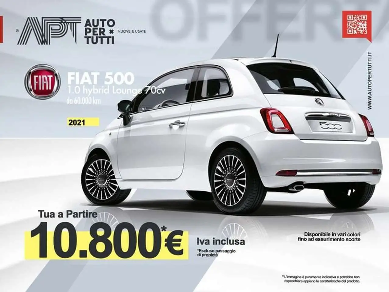 Photo 1 : Fiat 500 2021 Hybride