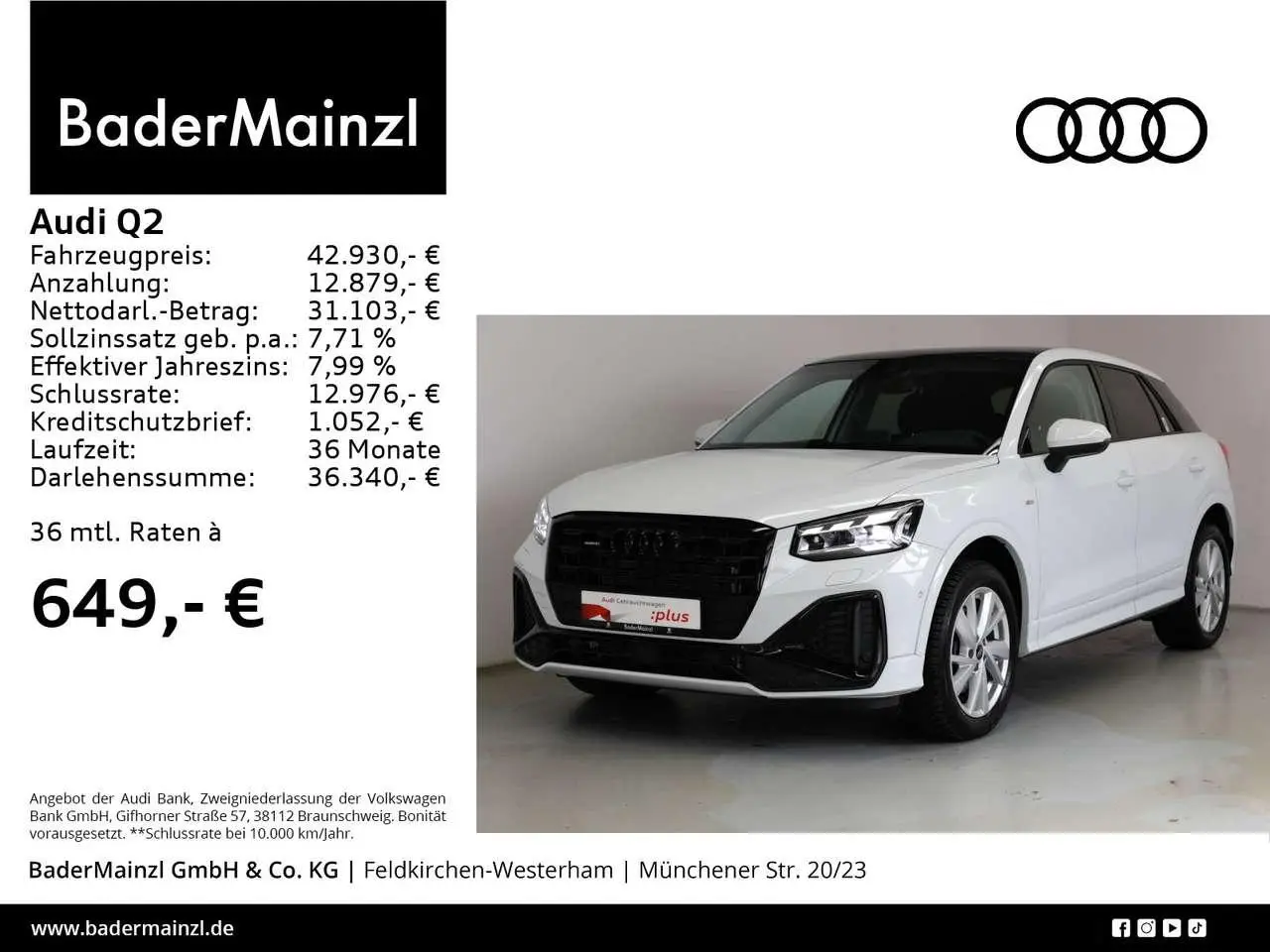 Photo 1 : Audi Q2 2024 Petrol