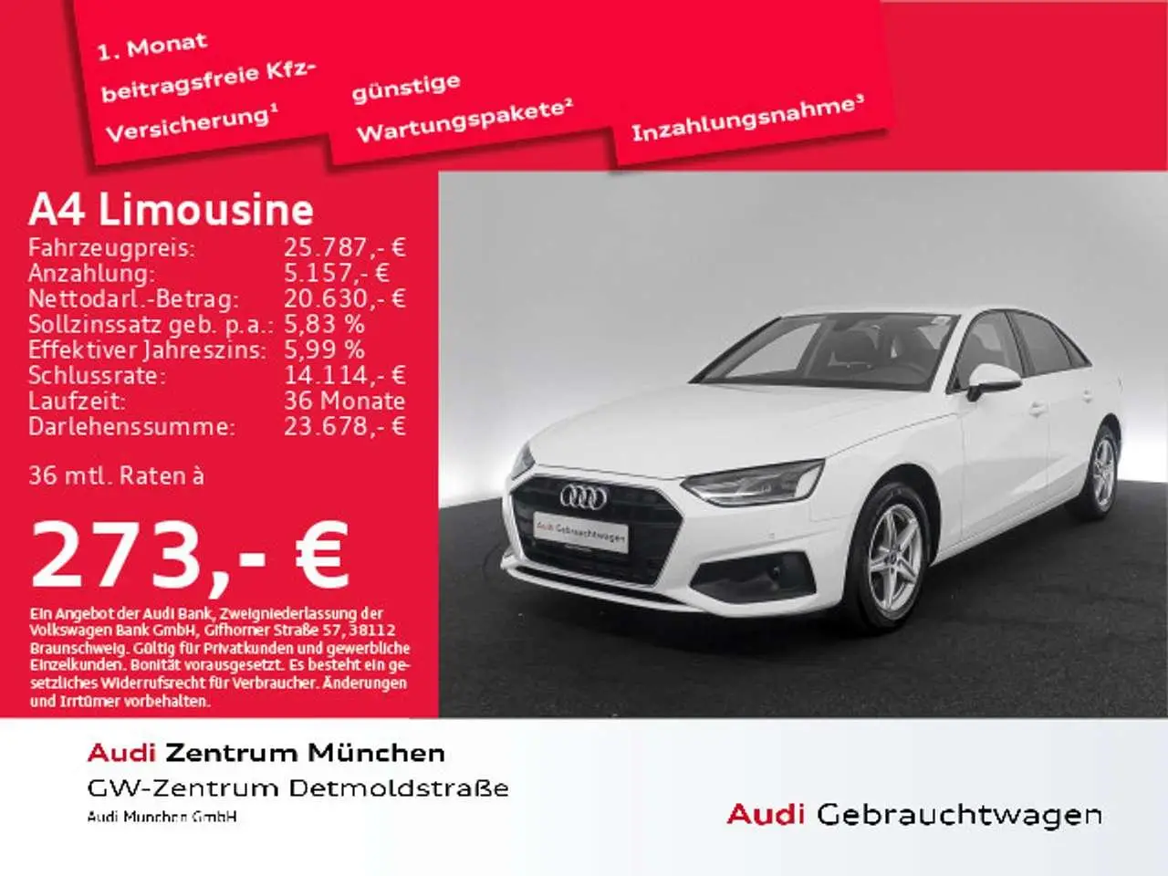 Photo 1 : Audi A4 2021 Essence