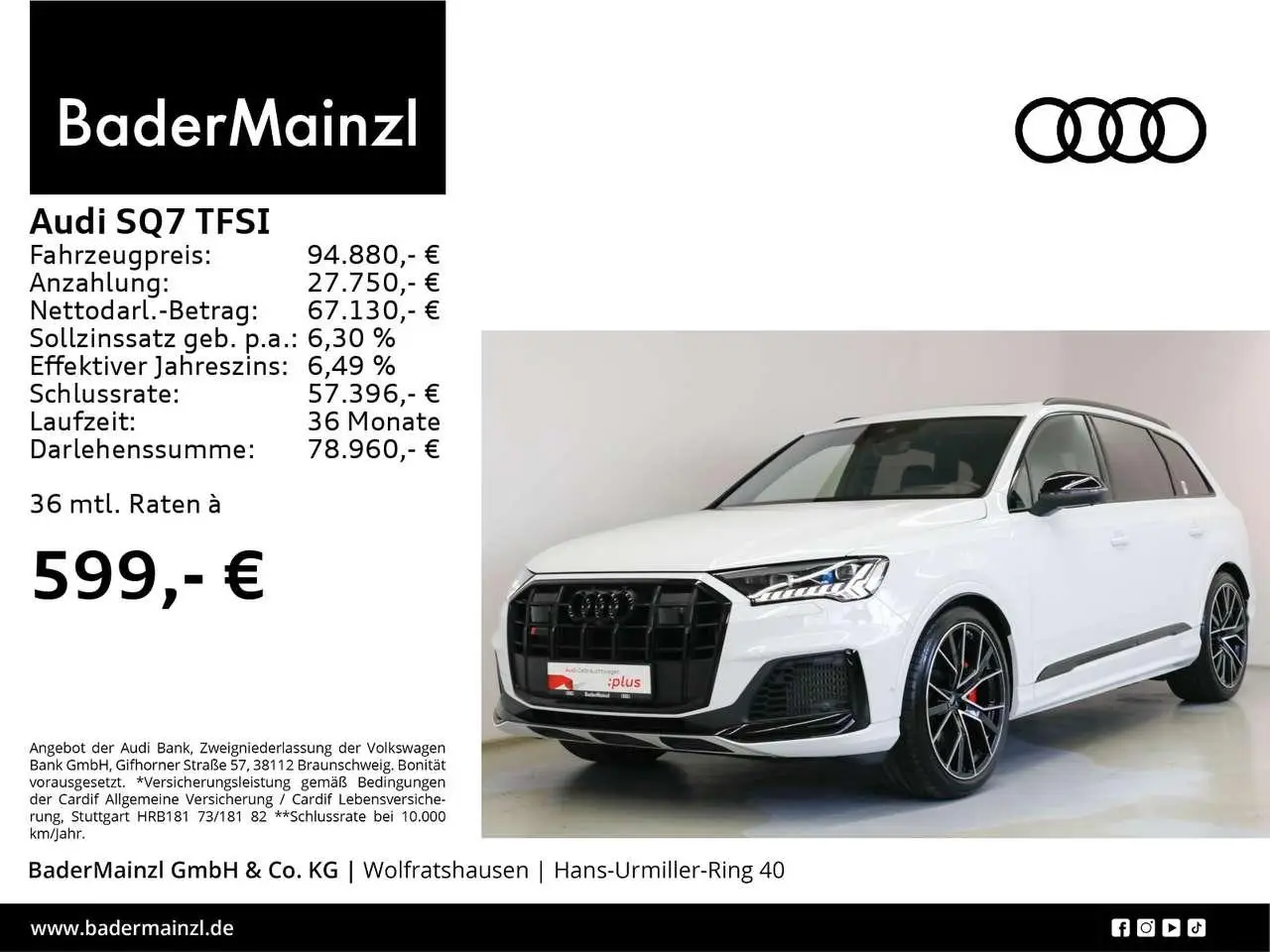 Photo 1 : Audi Sq7 2024 Essence