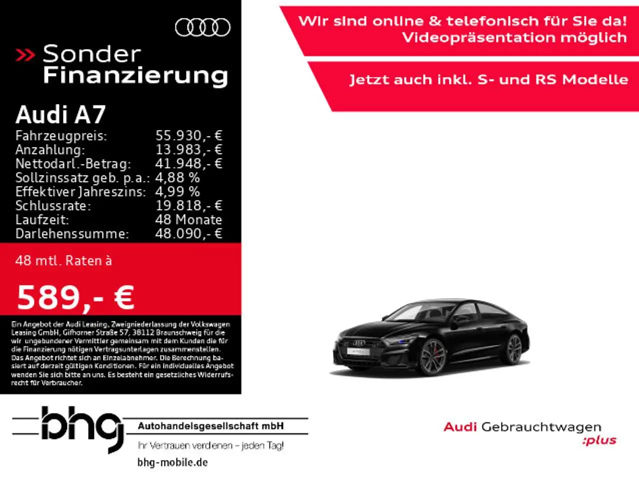 Photo 1 : Audi A7 2020 Hybride