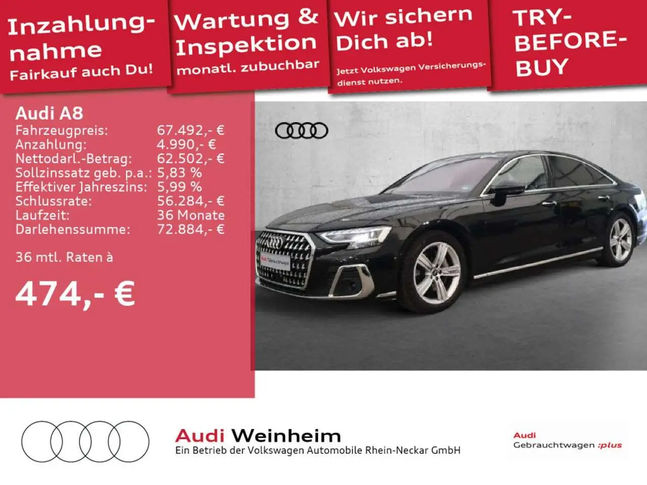 Photo 1 : Audi A8 2023 Diesel