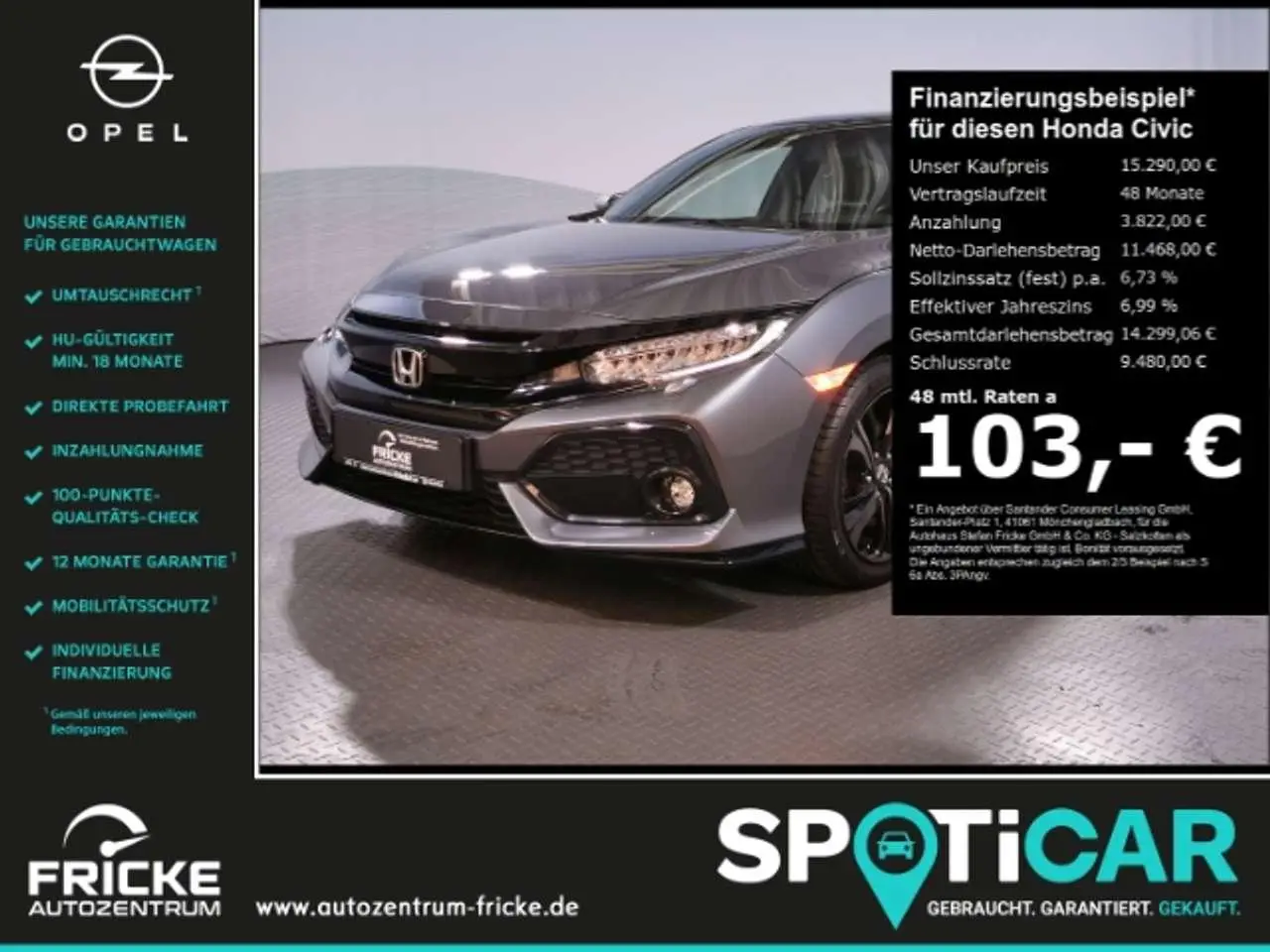 Photo 1 : Honda Civic 2018 Petrol