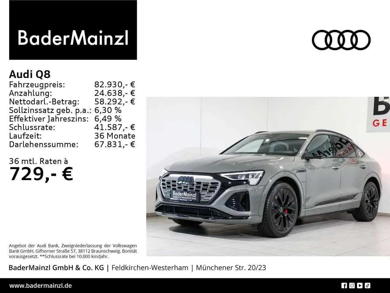 Photo 1 : Audi Q8 2023 Électrique