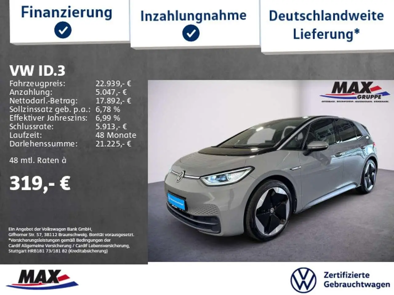 Photo 1 : Volkswagen Id.3 2020 Électrique