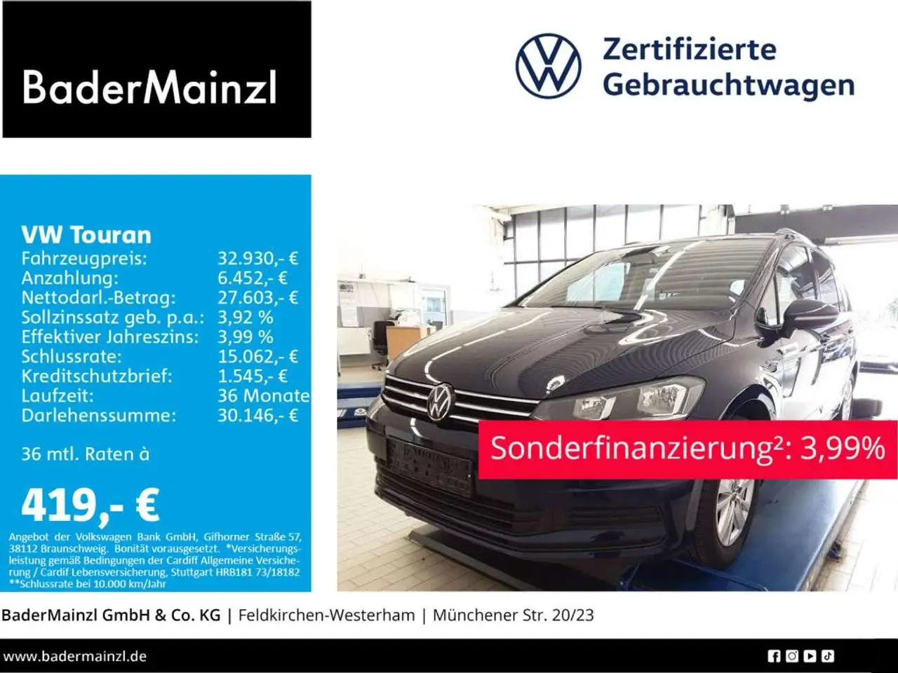 Photo 1 : Volkswagen Touran 2023 Essence