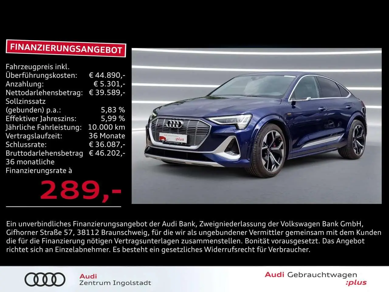 Photo 1 : Audi E-tron 2020 Électrique