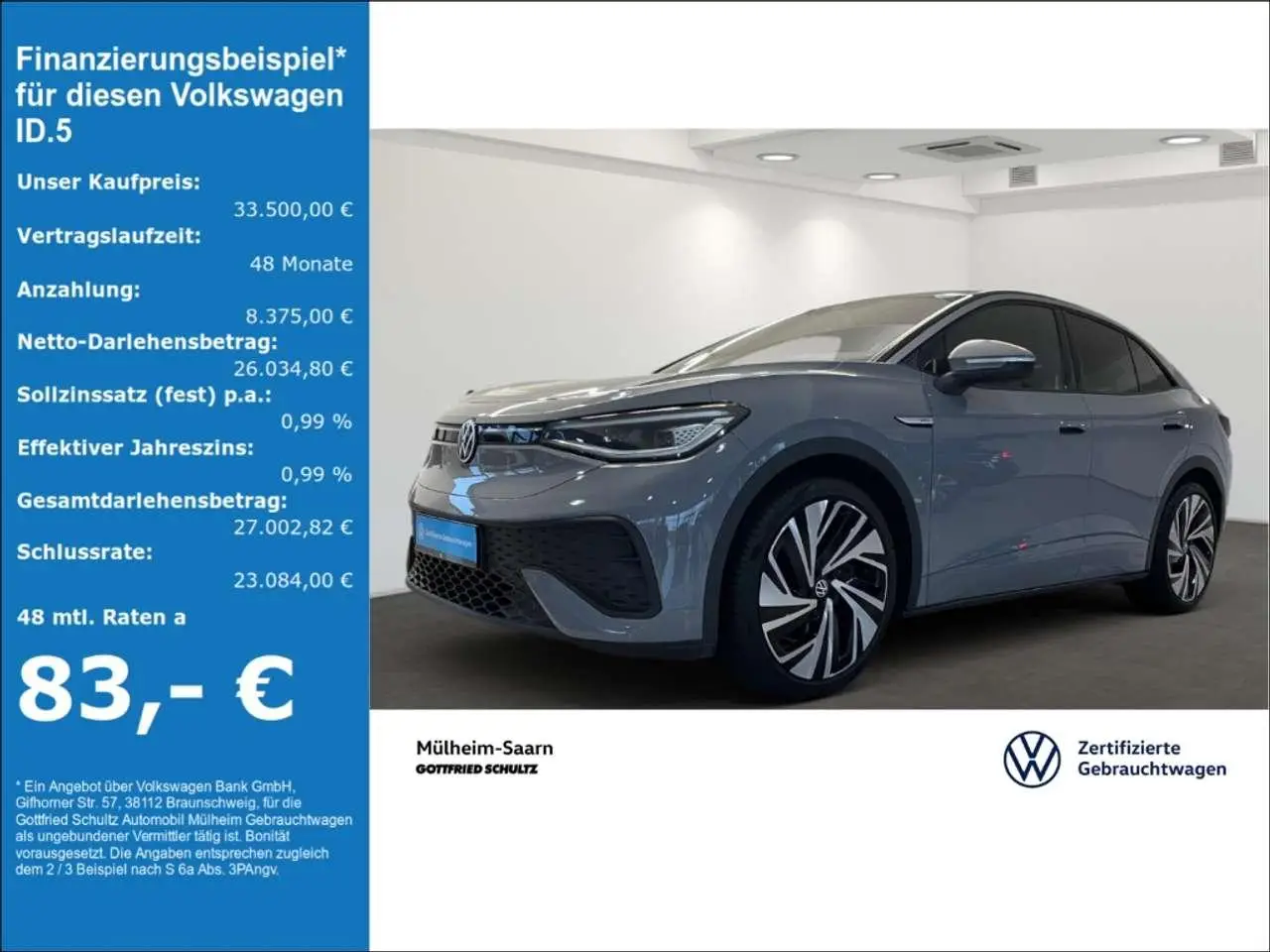 Photo 1 : Volkswagen Id.5 2022 Electric