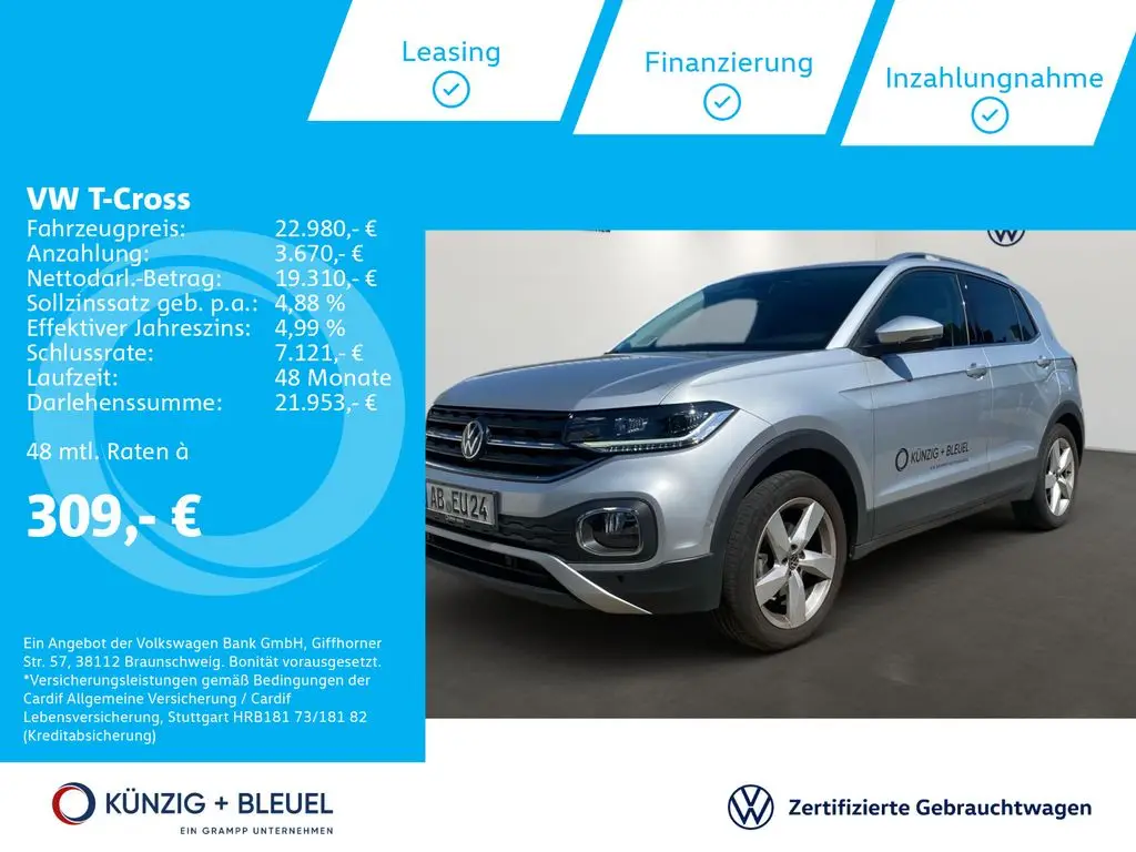 Photo 1 : Volkswagen T-cross 2022 Essence