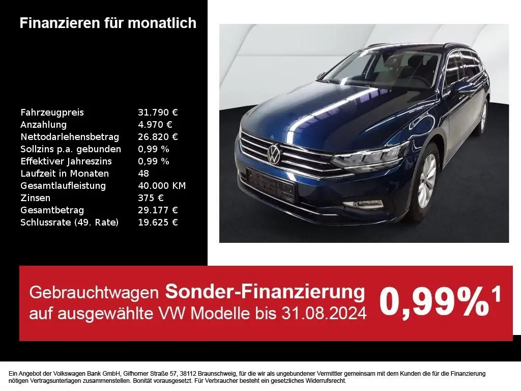 Photo 1 : Volkswagen Passat 2023 Essence