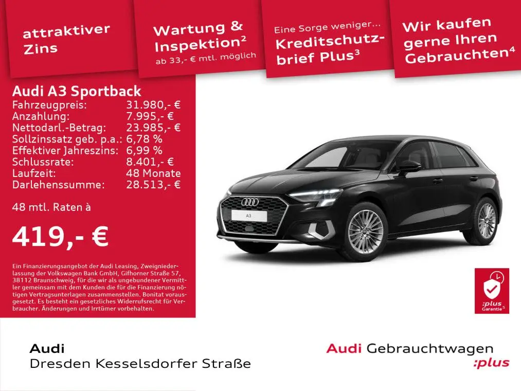 Photo 1 : Audi A3 2023 Petrol