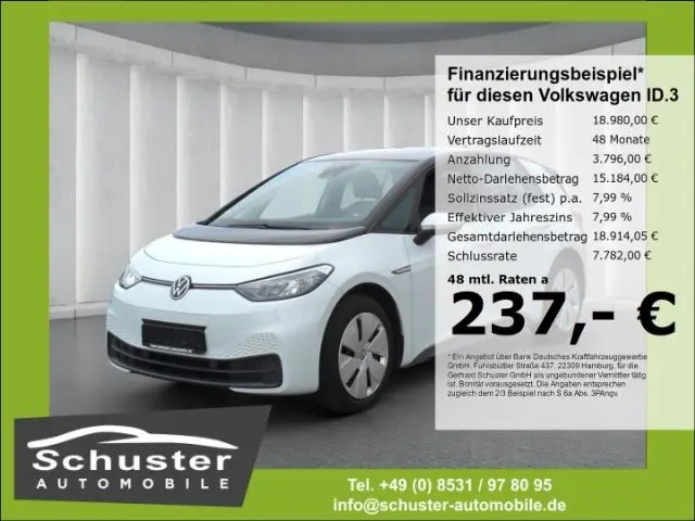 Photo 1 : Volkswagen Id.3 2021 Non renseigné