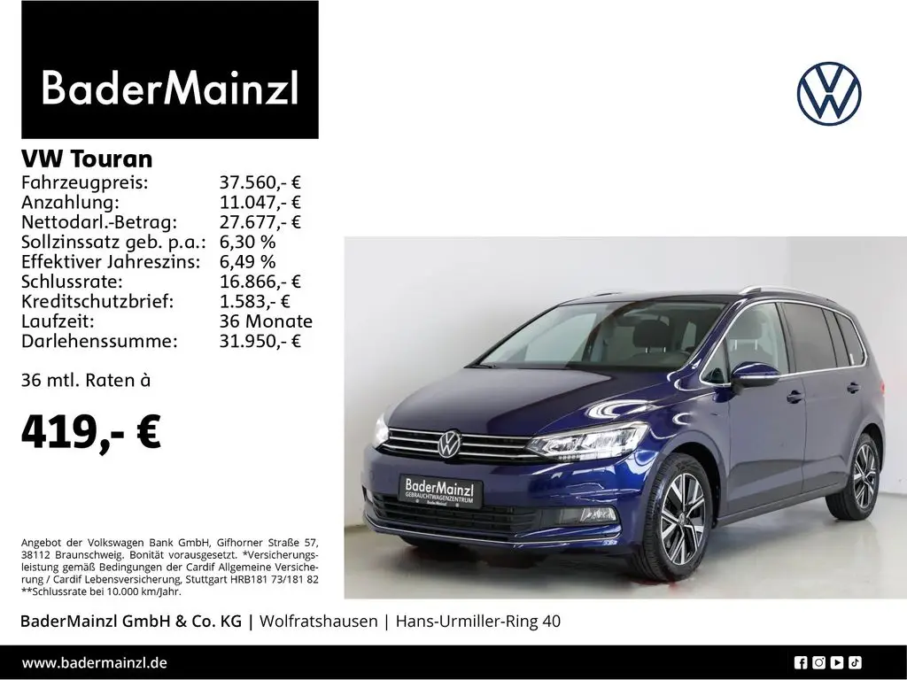 Photo 1 : Volkswagen Touran 2023 Diesel