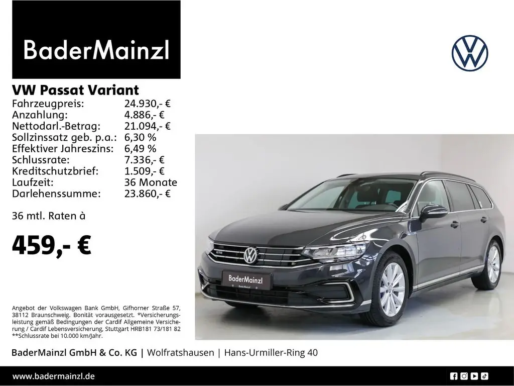 Photo 1 : Volkswagen Passat 2020 Hybride